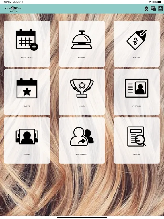 Deja Vous Hair Care iPad  スクリーンショット