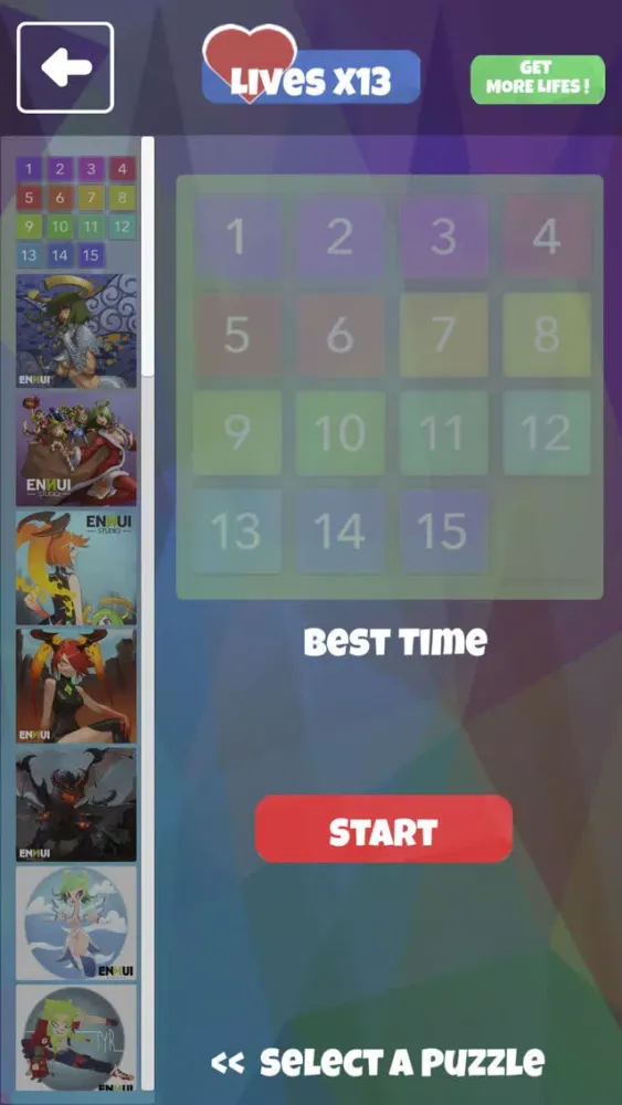Capturas de pantalla de 15 Puzzle All Stars