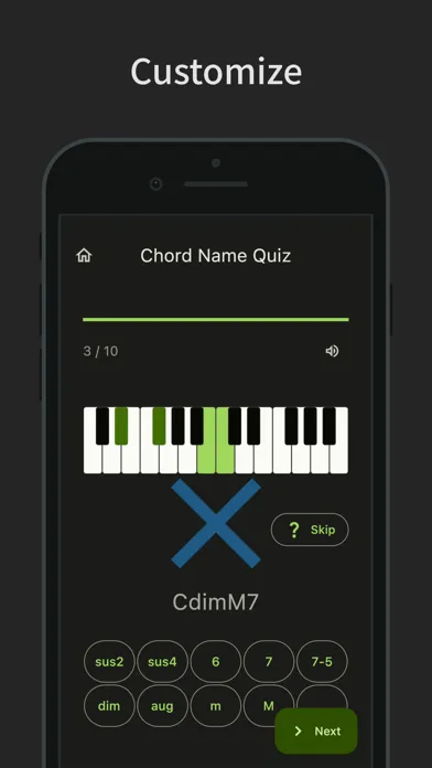 Chord Quiz: Learn Piano Chord স্ক্রিনশট