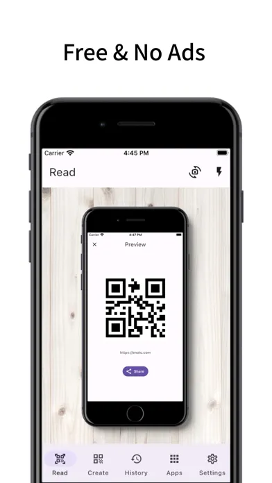 Tangkapan skrin QR: Read & Create
