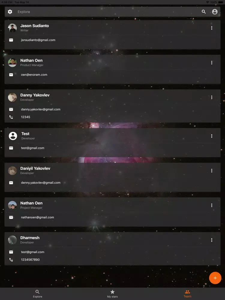 StartGazer.io iPad 应用截图