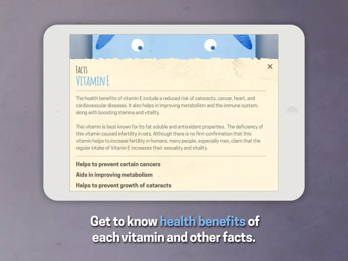 Cuddly Vitamins iPad  Screenshots