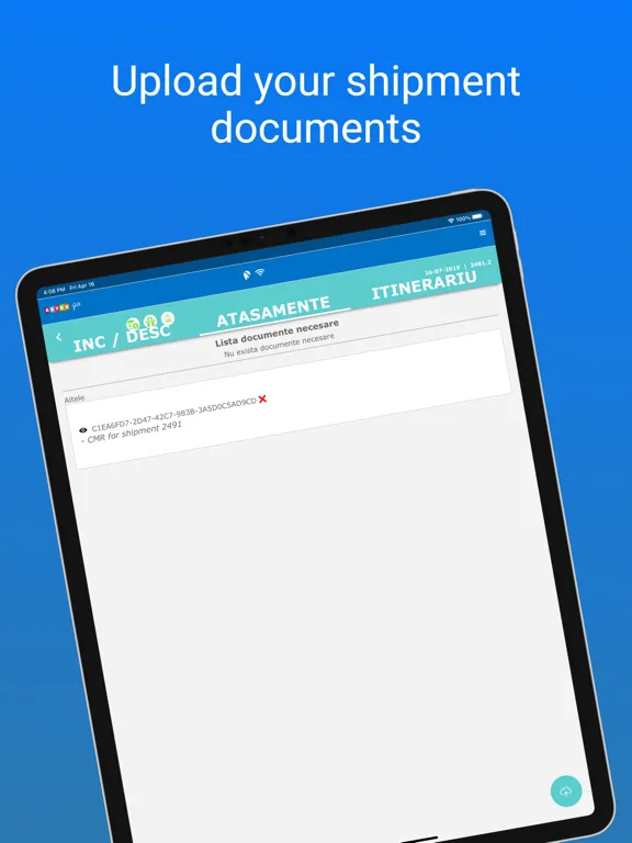 Tangkapan layar GetexGo iPad 