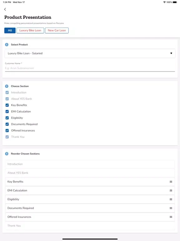 SmartSell Core iPad  Screenshots