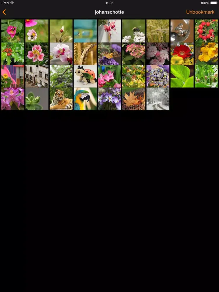 Tangkapan skrin mGallery iPad 