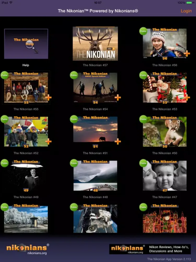 The Nikonian™ eZine iPad  Screenshots