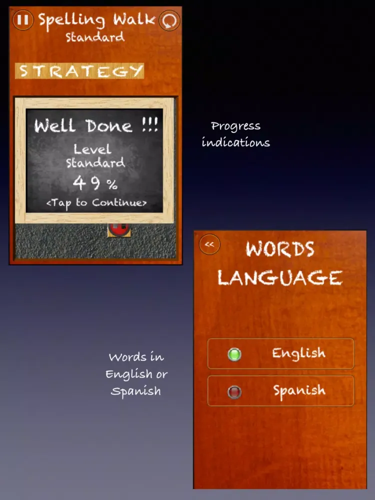 ภาพหน้าจอของ Spelling Walk iPad 