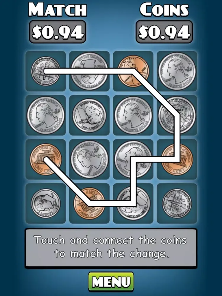 Tangkapan layar Keep the Change Kids iPad 