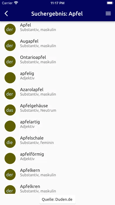 Скриншоты Onlinewörterbuch (Duden,etc)