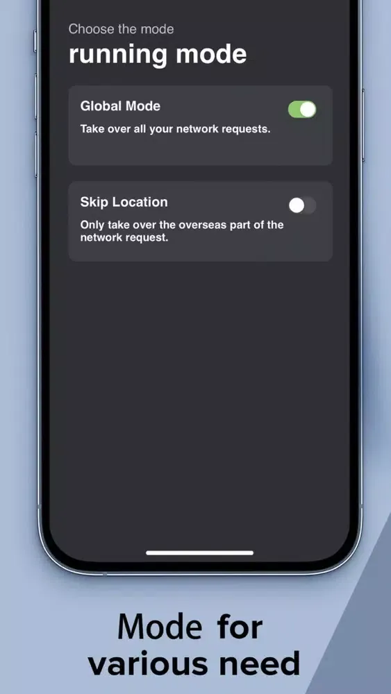 Tangkapan skrin Ensign VPN