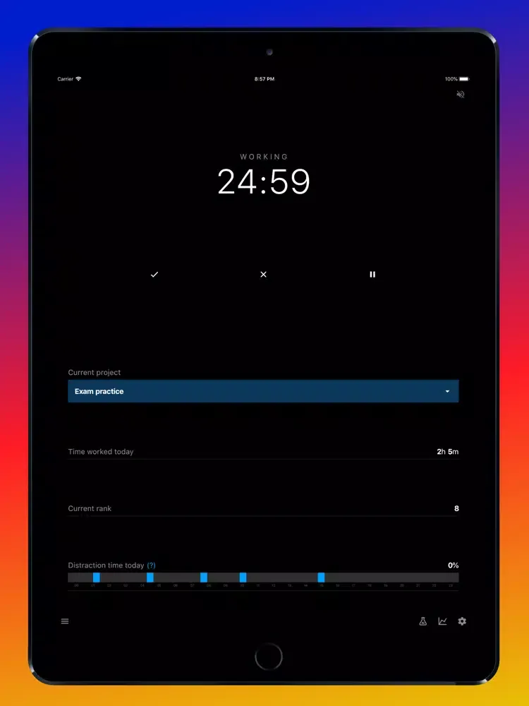 Captures d'écran de The Focus Machine Pomodoro iPad 