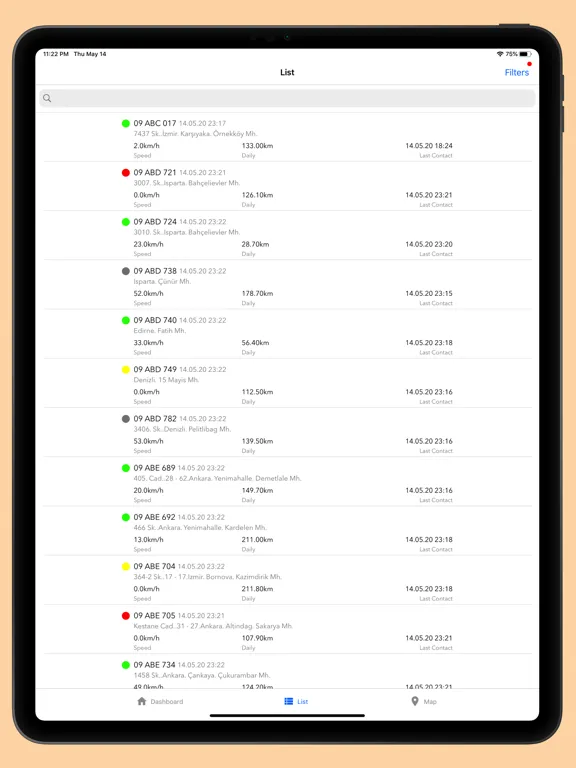 Zrzuty ekranu EnTakip Vehicle Tracking iPad 
