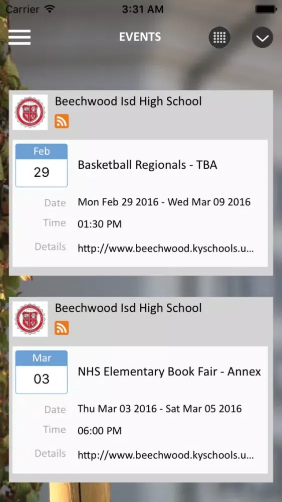 Tangkapan layar Beechwood ISD