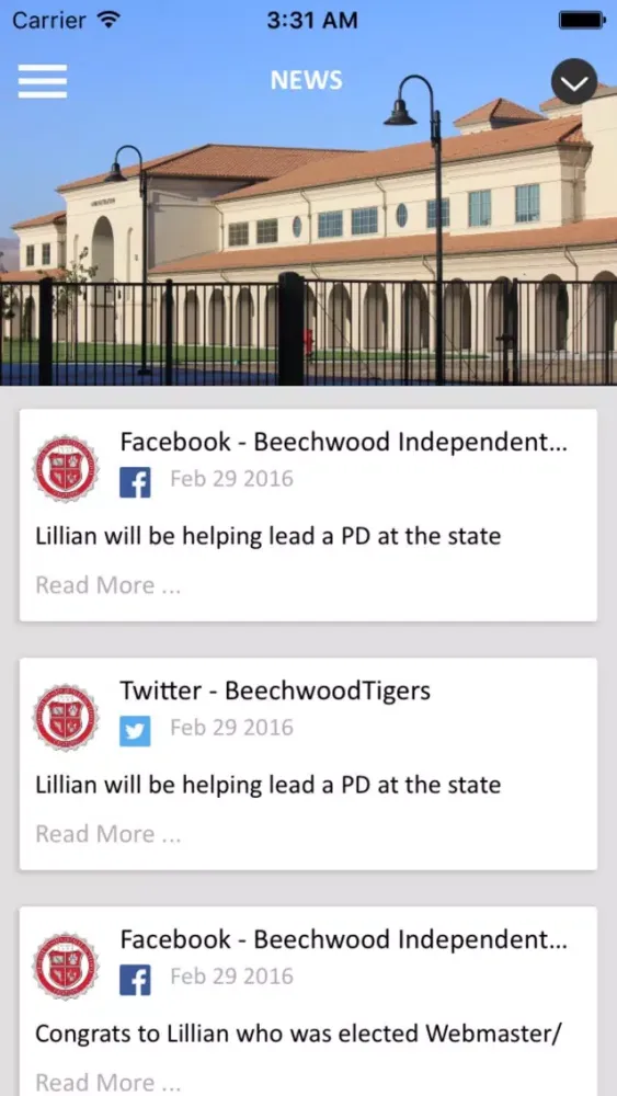 Tangkapan layar Beechwood ISD