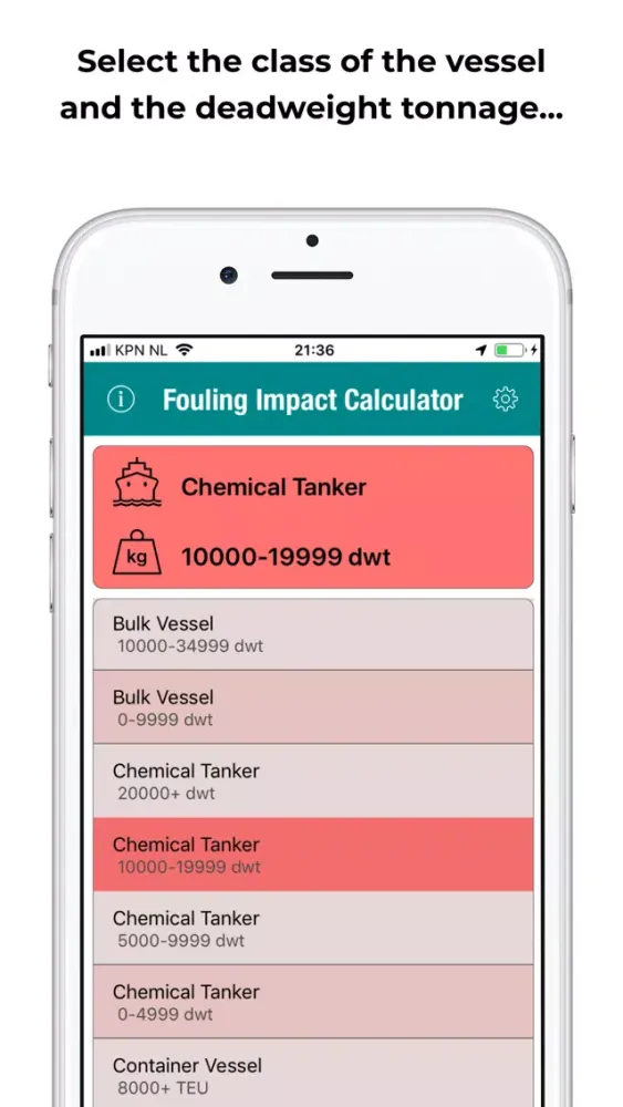Capturas de pantalla de Fouling Impact Calculator