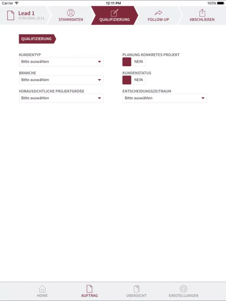 EVALANCHE Lead App iPad  Screenshots