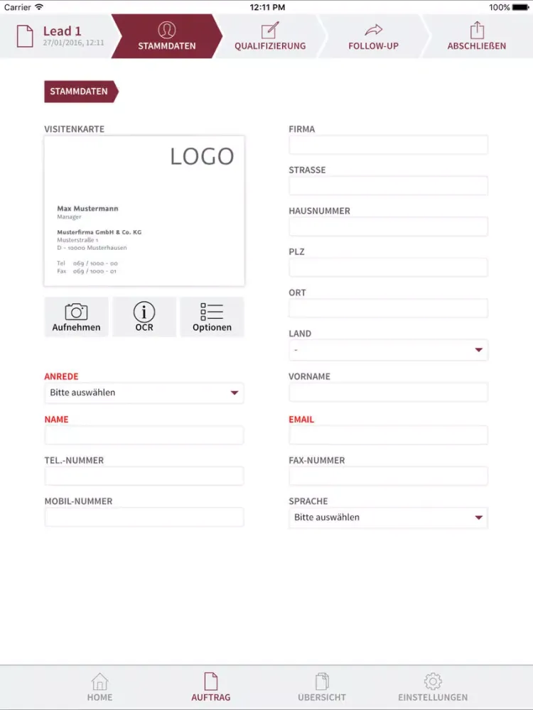 EVALANCHE Lead App iPad  Screenshots