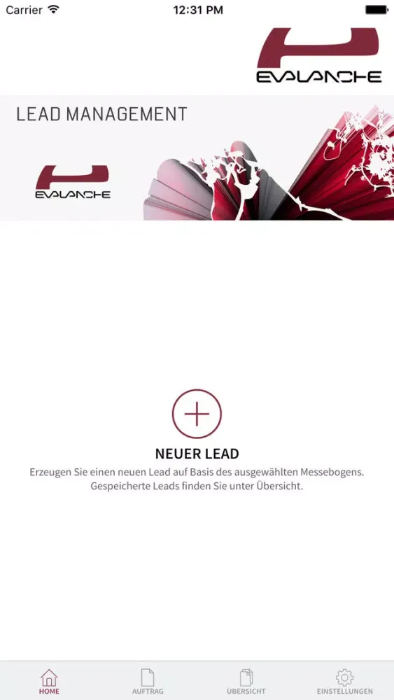 EVALANCHE Lead App Screenshots