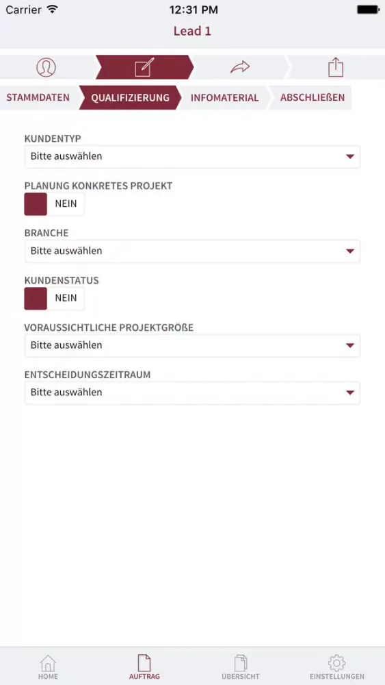 EVALANCHE Lead App Screenshots