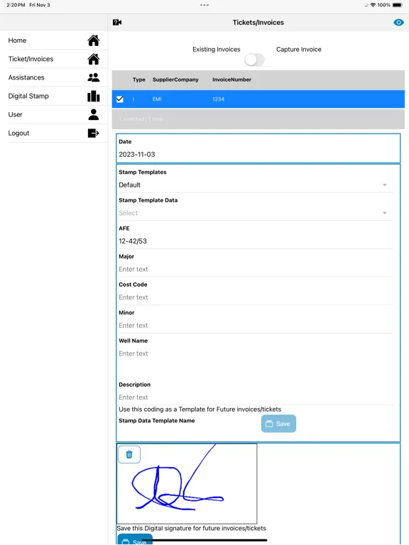 تصاویر O&G E-Stamp and Signature iPad 