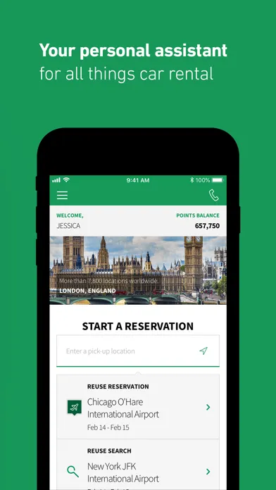 ภาพหน้าจอของ Enterprise Rent-A-Car