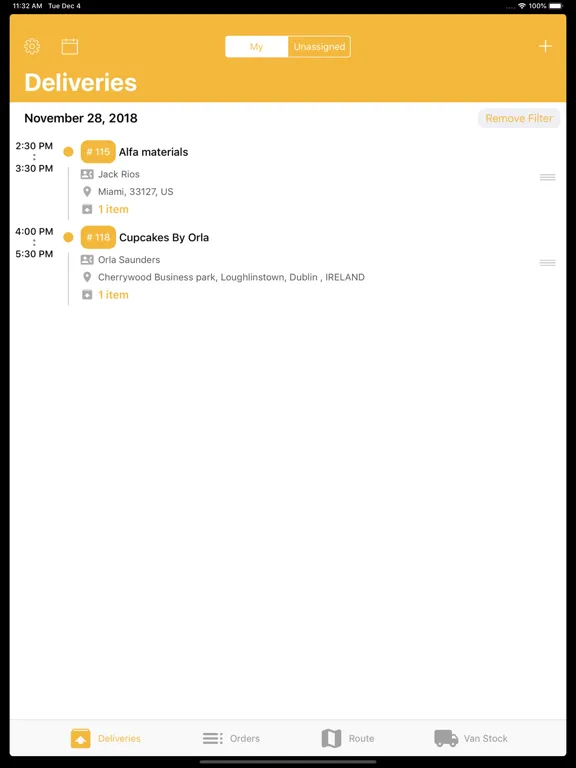 Deliver for SAP Business One iPad  Screenshots