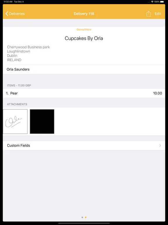 Deliver for SAP Business One iPad  Screenshots