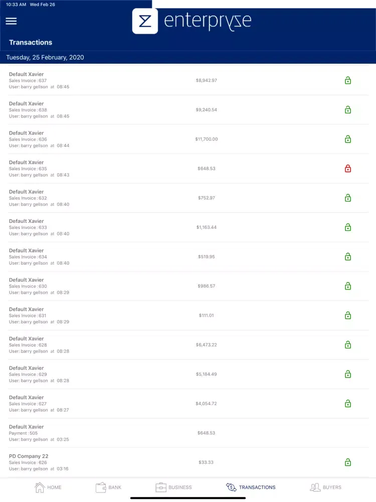 Enterpryze mobileCollect POS iPad  سکرین شاٹس