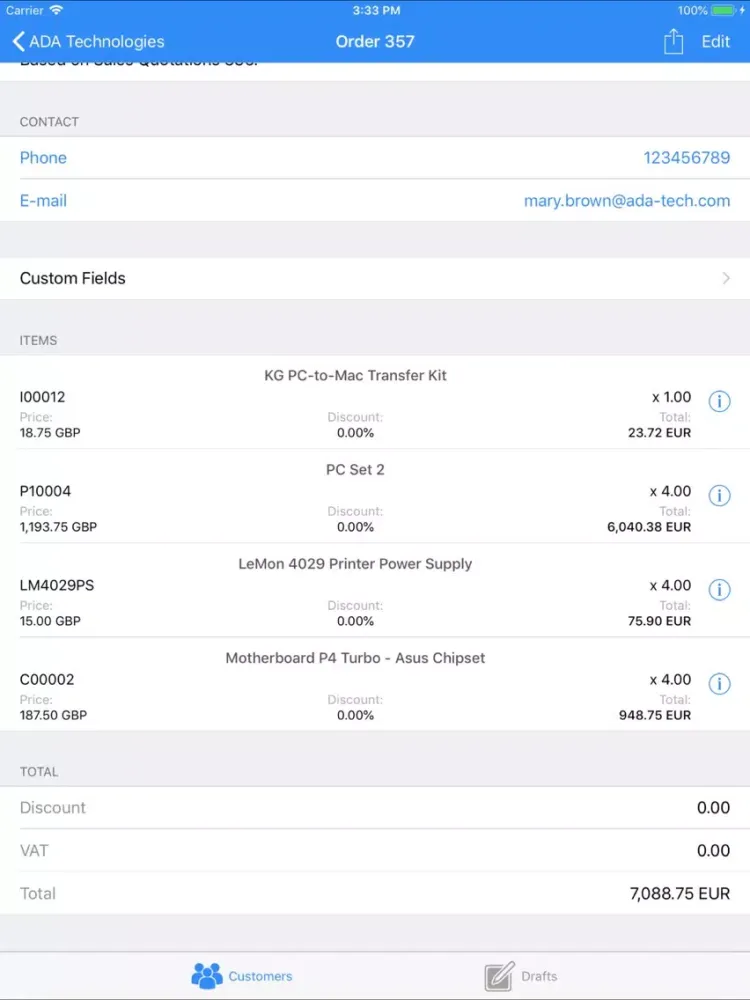 Enterpryze mobileCollect iPad  스크린샷