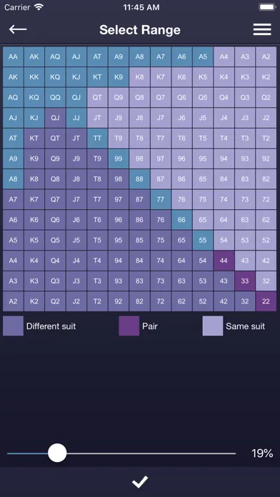 Zrzuty ekranu Evenbet Poker Calculator