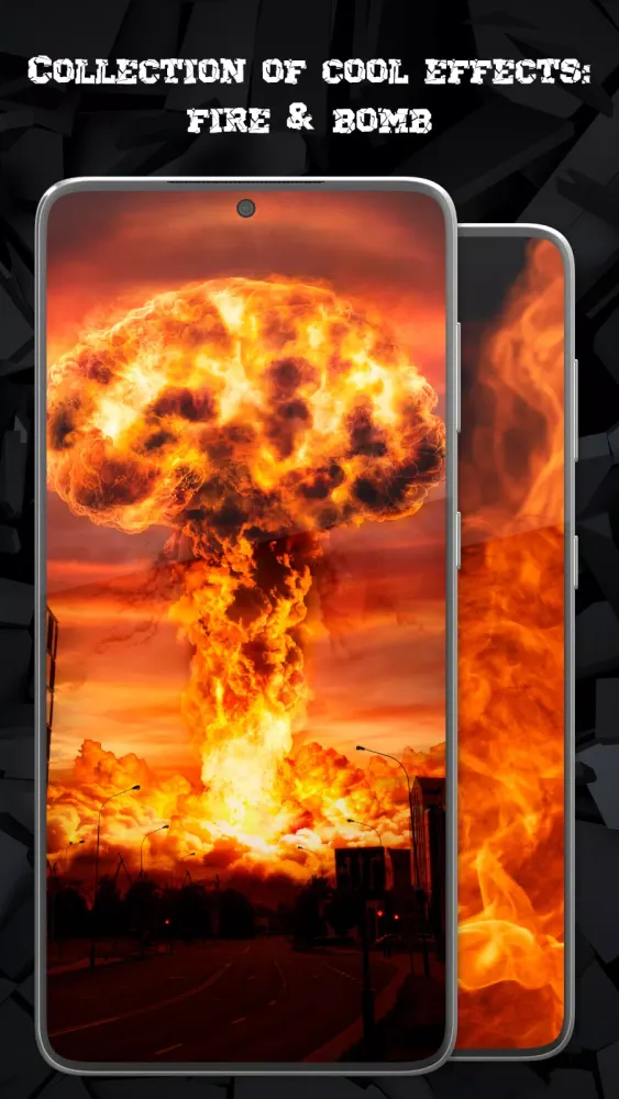 Broken Screen with Fire & Bomb应用截图