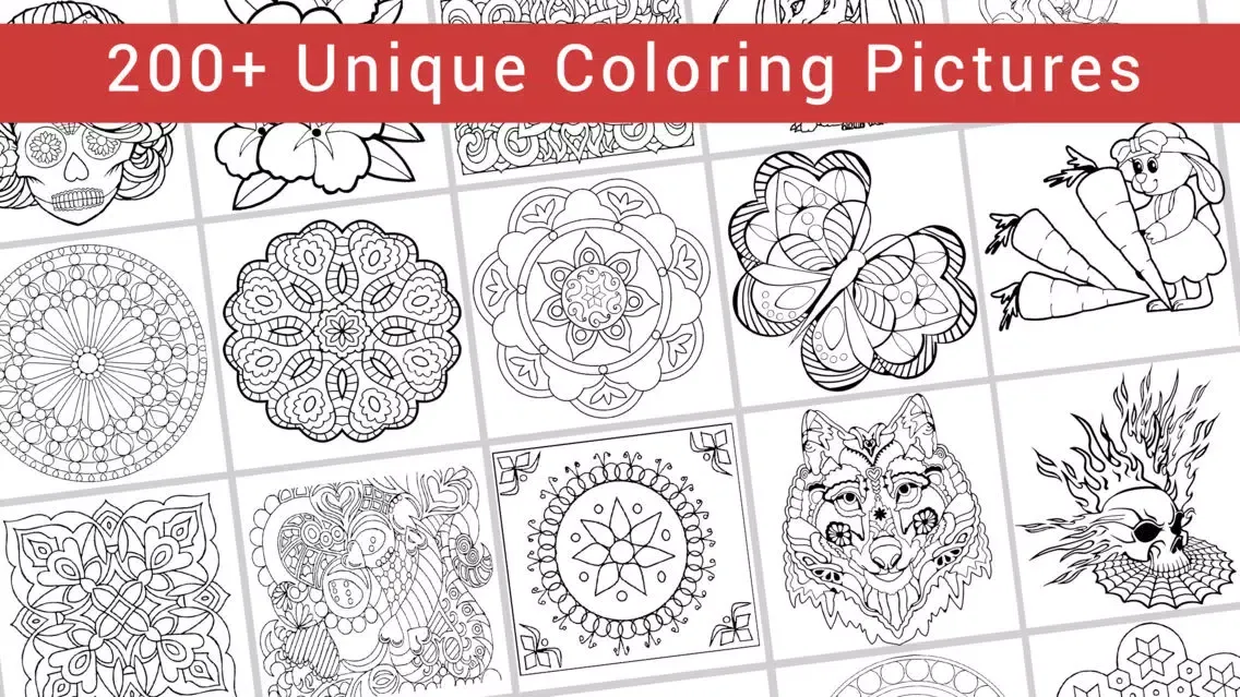 Скриншоты Colorflo Therapy: Coloring Book for Stress Relieving Free