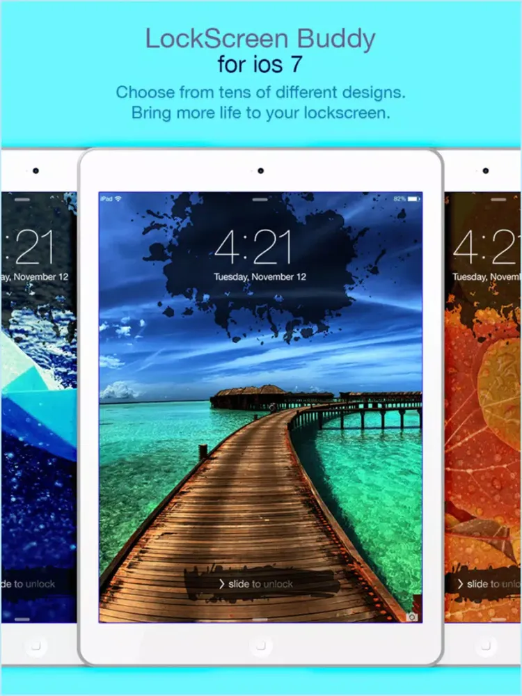 Capturas de tela do MagicLockstar Design Cool Lockscreen Wallpapers iPad 