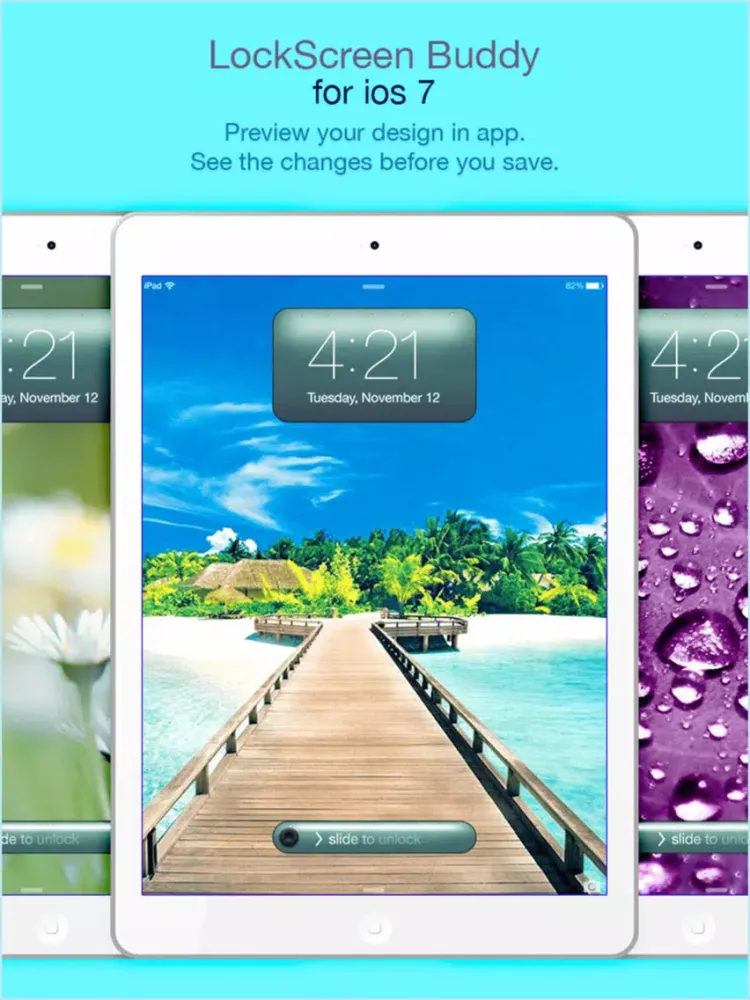 Capturas de tela do MagicLockstar Design Cool Lockscreen Wallpapers iPad 