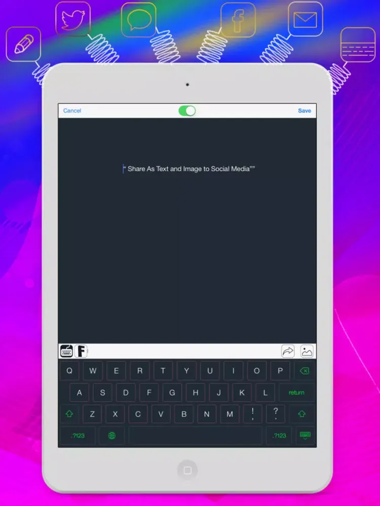 Скриншоты Pimp My Keyboard To Swipe & Type & Cool Fonts iPad 