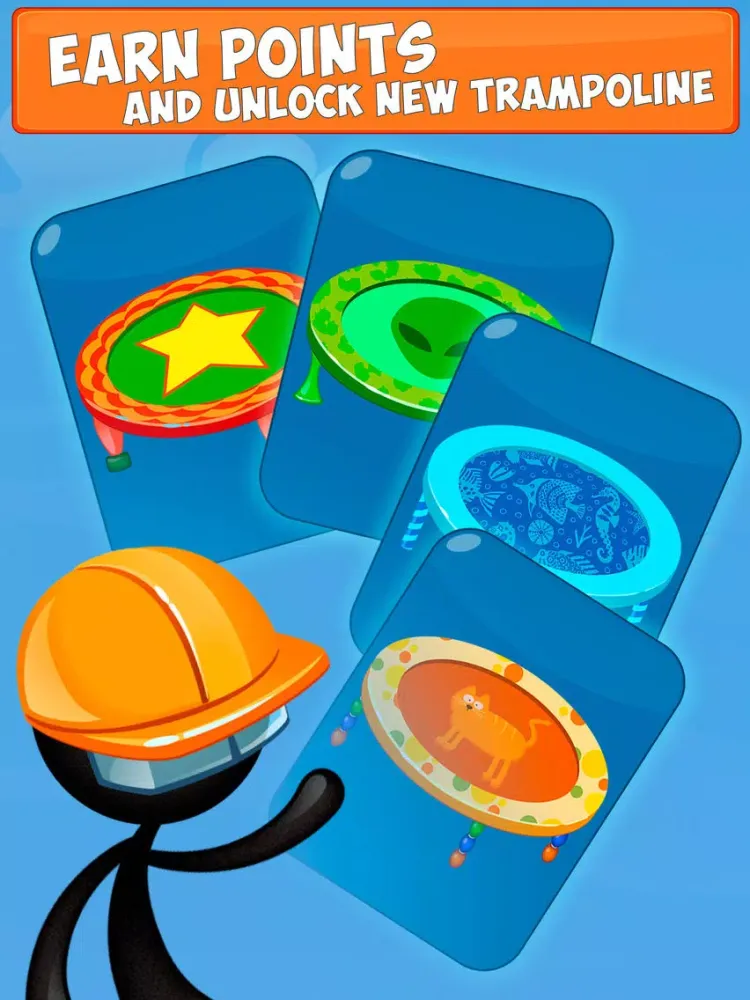Ảnh chụp màn hình của Stickman Trampline Flip Jumper iPad 