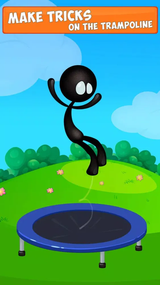Ảnh chụp màn hình của Stickman Trampline Flip Jumper