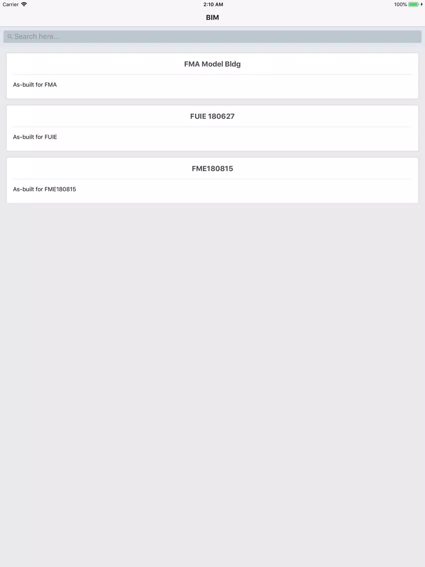 EIT BIM iPad 应用截图
