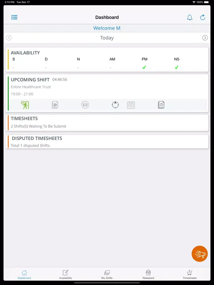 Tangkapan skrin Kemp Members App iPad 