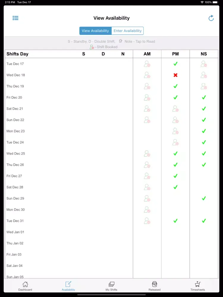 Tangkapan skrin Kemp Members App iPad 