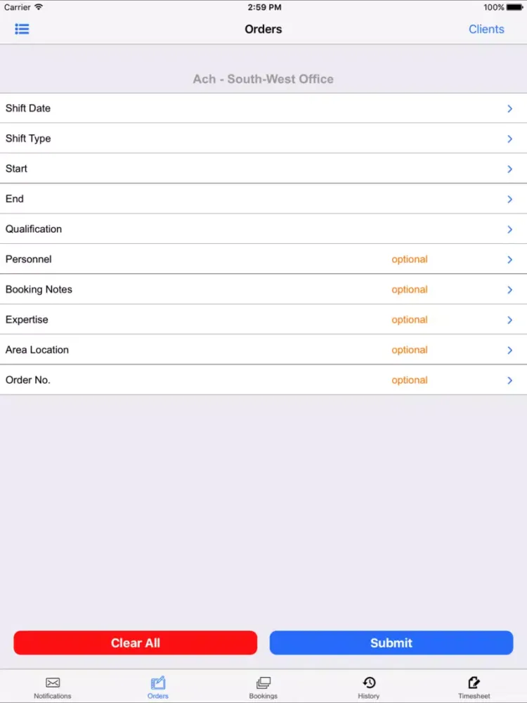 Medic Oncall Clients iPad  Screenshots