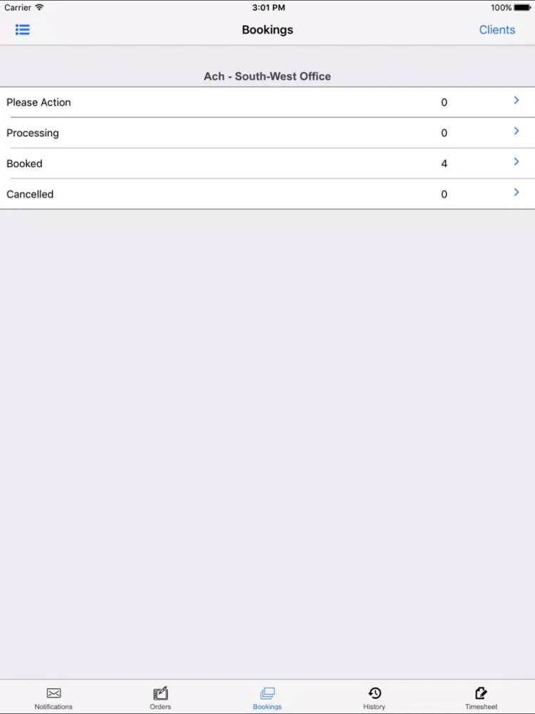 Medic Oncall Clients iPad  Screenshots