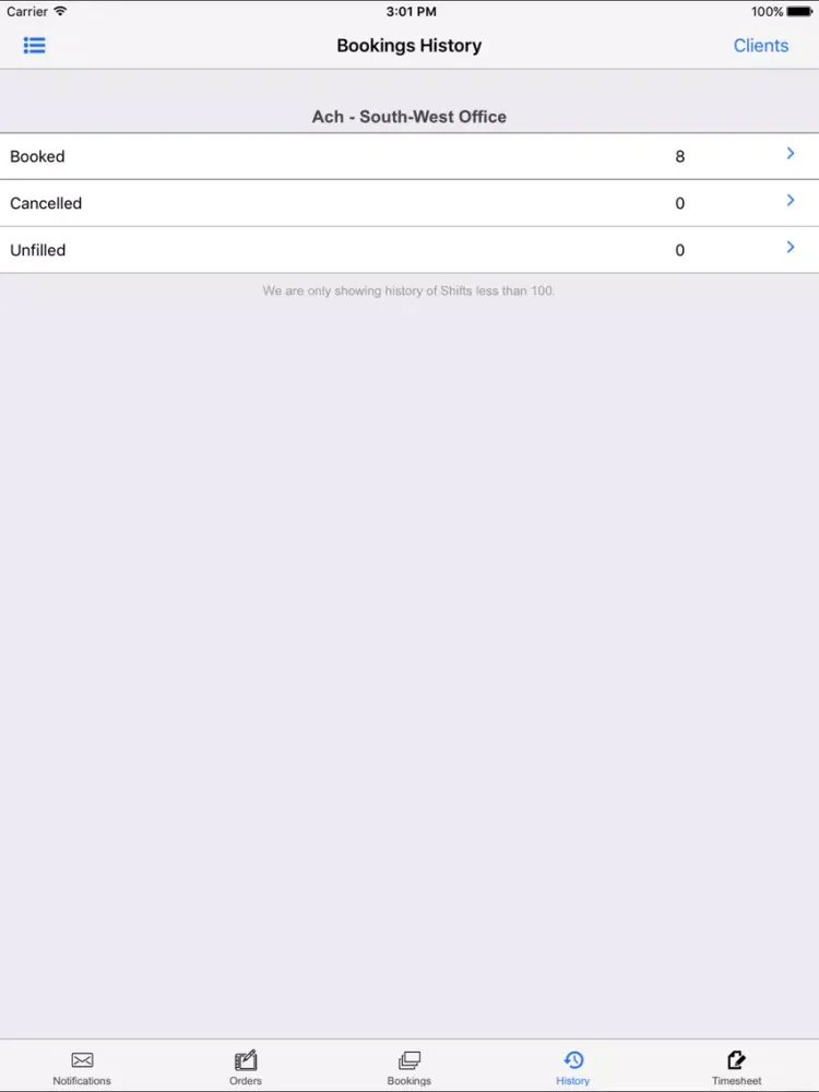 Medic Oncall Clients iPad  Screenshots