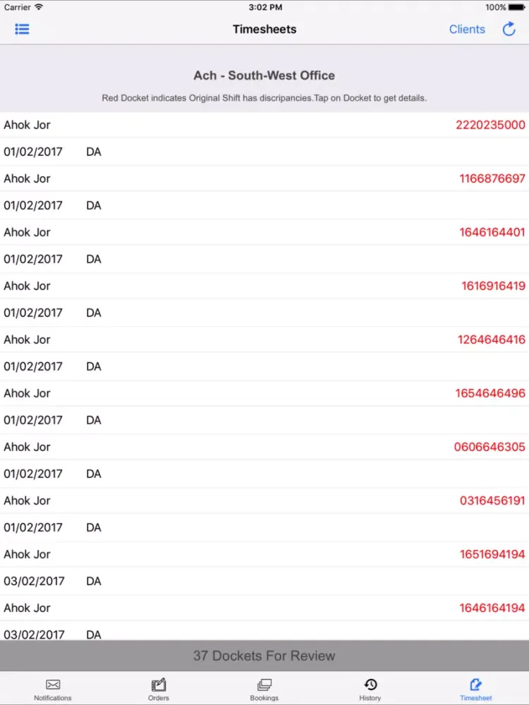 Medic Oncall Clients iPad  Screenshots