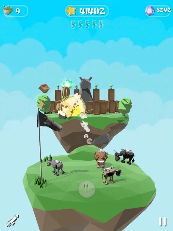Capturas de pantalla de Rocket Cows iPad 