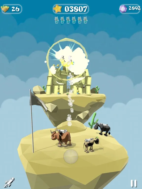 Capturas de pantalla de Rocket Cows iPad 