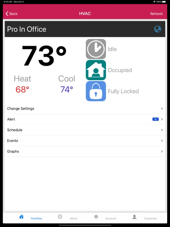 Captures d'écran de Lennox NAS EMS iPad 