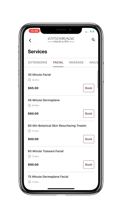 Entourage Salon and Spa سکرین شاٹس