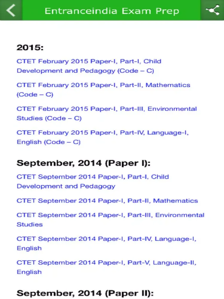 Entranceindia Exam Prep iPad 应用截图