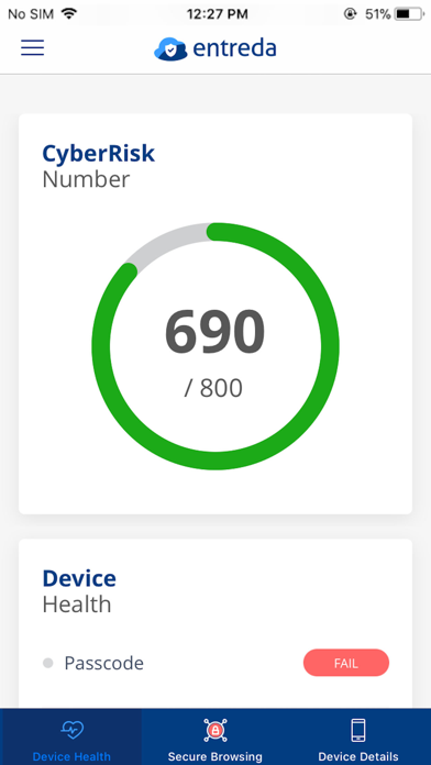 ภาพหน้าจอของ Entreda Mobile Compliance